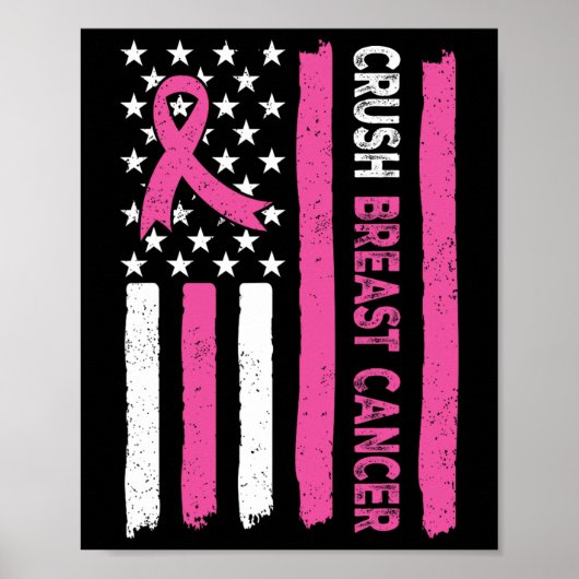 Brustkrebs-Bewusstsein Bling Pink Ribbon 3 Poster (Vorne)