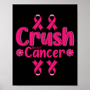 Brustkrebs-Bewusstsein Bling Pink Ribbon Poster