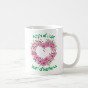 Brustkrebs-Bewusstsein Blumenkohl Kaffeetasse