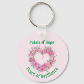 Brustkrebs-Bewusstsein Blumenkohlmetall Schlüsselanhänger (Vorderseite)