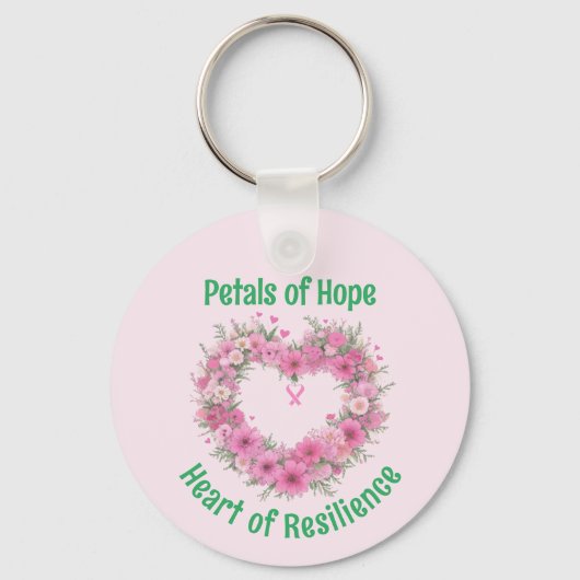 Brustkrebs-Bewusstsein Blumenkohlmetall Schlüsselanhänger (Vorderseite)