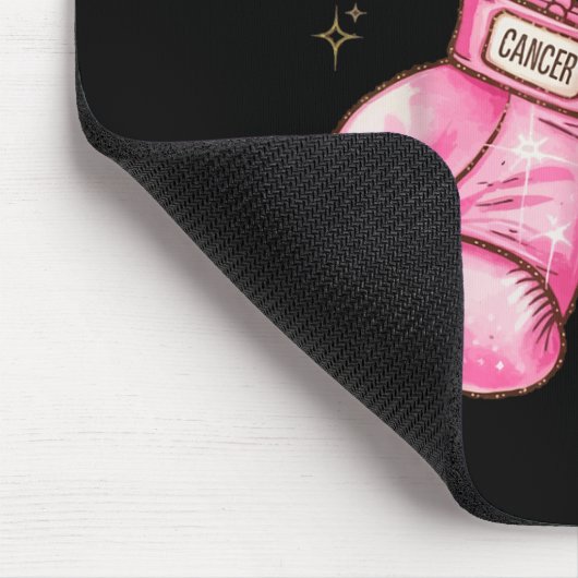 Brustkrebs-Bewusstsein Boxhandschuh im Oktober Wir Mousepad (Ecke)