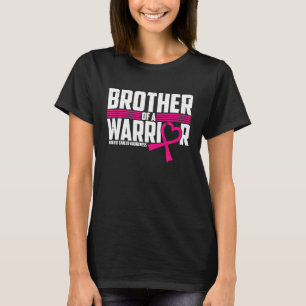 Brustkrebs-Bewusstsein Bruder des Kriegers Pink T-Shirt