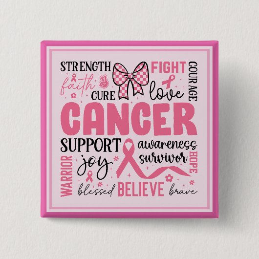 Brustkrebs-Bewusstsein Button (Vorderseite)