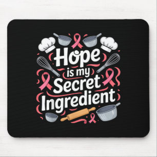 Brustkrebs-Bewusstsein Chef kocht rosa Band Mousepad