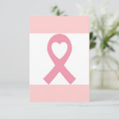 Brustkrebs-Bewusstsein Dankeskarte (Stehend Vorderseite)