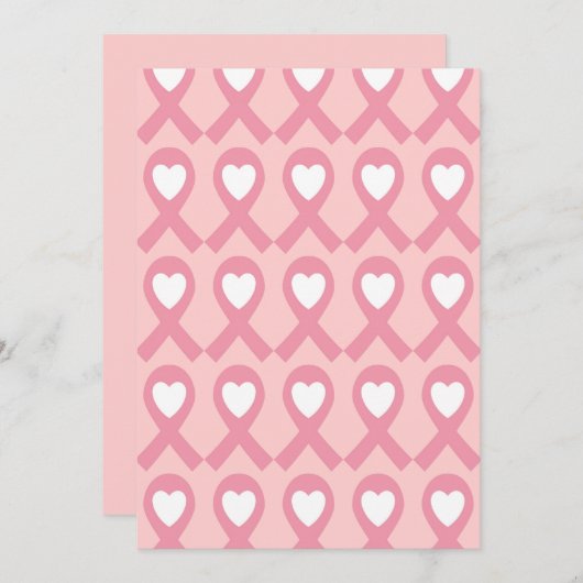 Brustkrebs-Bewusstsein Dankeskarte (Vorne/Hinten)