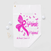 Brustkrebs-Bewusstsein, das ich für meinen Freund Golfhandtuch (Insitu)