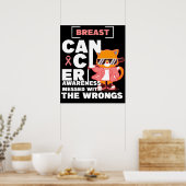 Brustkrebs-Bewusstsein, das mit den Fehlern, C Poster (Küche)
