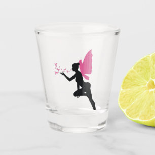 Brustkrebs-Bewusstsein der Frau Schnapsglas