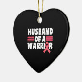 Brustkrebs-Bewusstsein des Ehemanns eines Kriegers Keramik Ornament (Links)