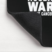 Brustkrebs-Bewusstsein des Ehemanns eines Kriegers Mousepad (Ecke)