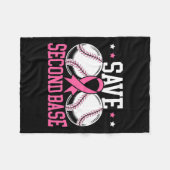 Brustkrebs-Bewusstsein des zweiten Baseball-Spiele Fleecedecke (Vorderseite (Horizontal))