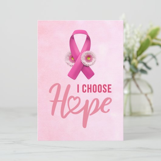 Brustkrebs-Bewusstsein Einladung (Stehend Vorderseite)