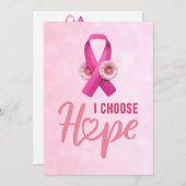 Brustkrebs-Bewusstsein Einladung (Vorne/Hinten)