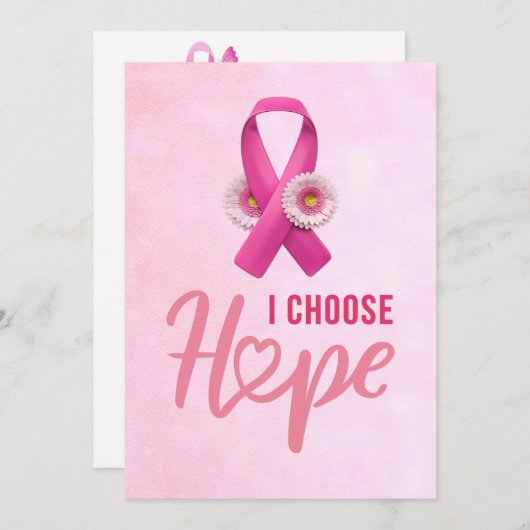 Brustkrebs-Bewusstsein Einladung (Vorne/Hinten)