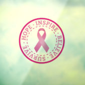 Brustkrebs-Bewusstsein Fensteraufkleber (Blatt 3)