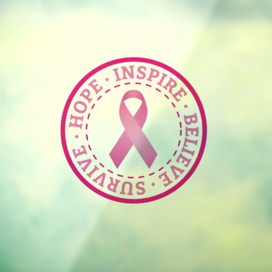 Brustkrebs-Bewusstsein Fensteraufkleber (Blatt 3)