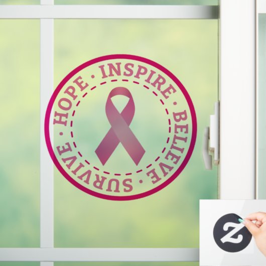 Brustkrebs-Bewusstsein Fensteraufkleber (Zuhause)