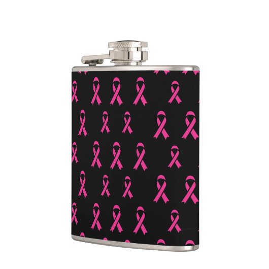 Brustkrebs-Bewusstsein Flachmann (Links)