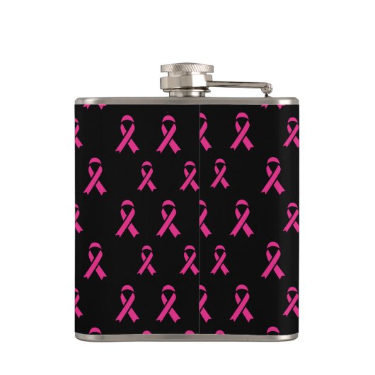 Brustkrebs-Bewusstsein Flachmann (Rückseite)