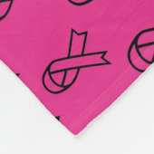 Brustkrebs-Bewusstsein Fleece Blanket (Ecke)
