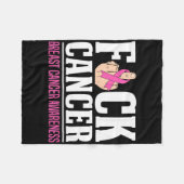 Brustkrebs-Bewusstsein Fleecedecke (Vorderseite (Horizontal))