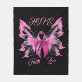 Brustkrebs-Bewusstsein Fleecedecke (Vorderseite)