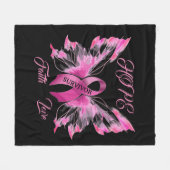 Brustkrebs-Bewusstsein Fleecedecke (Vorderseite (Horizontal))