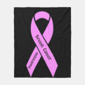 Brustkrebs-Bewusstsein Fleecedecke (Vorderseite)