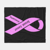 Brustkrebs-Bewusstsein Fleecedecke (Vorderseite (Horizontal))