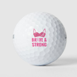 Brustkrebs Bewusstsein für Brave und starke Bra Golfball