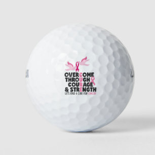 Brustkrebs Bewusstsein für Brave und Starke Golfball