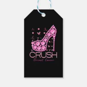 Brustkrebs-Bewusstsein für den Crush Bling Pink R Geschenkanhänger