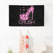 Brustkrebs-Bewusstsein für den Crush Bling Pink Ri Banner (Insitu)