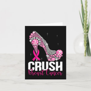Brustkrebs-Bewusstsein für den Crush Bling Pink Ri Karte