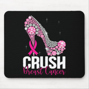 Brustkrebs-Bewusstsein für den Crush Bling Pink Ri Mousepad