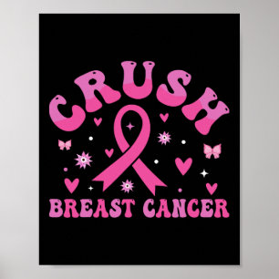 Brustkrebs-Bewusstsein für den Crush Bling Pink Ri Poster