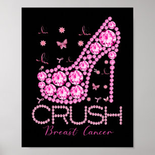 Brustkrebs-Bewusstsein für den Crush Bling Pink Ri Poster