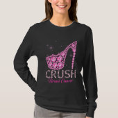 Brustkrebs-Bewusstsein für den Crush Bling Pink Ri T-Shirt (Vorderseite)