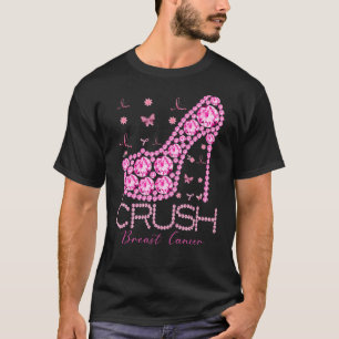 Brustkrebs-Bewusstsein für den Crush Bling Pink Ri T-Shirt