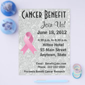 Brustkrebs - Bewusstsein für den Nutzen Grauer Blü Flyer (Einzeln)