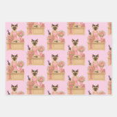 Brustkrebs-Bewusstsein für Katzenliebhaber Rosa Ba Geschenkpapier Set (Vorderseite 2)