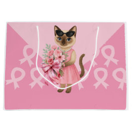 Brustkrebs-Bewusstsein für Katzenliebhaber Rosa Ba Große Geschenktüte