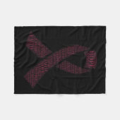 Brustkrebs-Bewusstsein für Ribbon T Fleecedecke (Vorderseite (Horizontal))