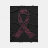 Brustkrebs-Bewusstsein für Ribbon T Fleecedecke (Vorderseite)