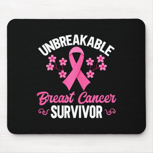 Brustkrebs Bewusstsein für unzerbrechlichen Brustk Mousepad (Vorne)