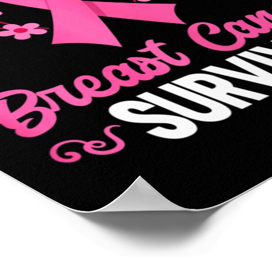 Brustkrebs Bewusstsein für unzerbrechlichen Brustk Poster (Ecke)