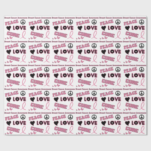 Brustkrebs-Bewusstsein Geschenkpapier (Flach)