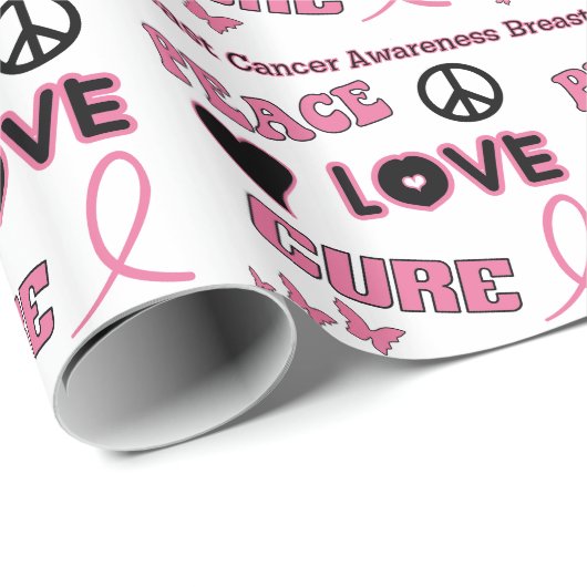 Brustkrebs-Bewusstsein Geschenkpapier (Rolleneckpunkt)